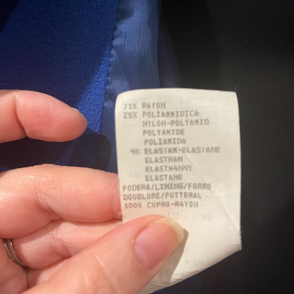 Emporia Armani navy blue suit jacket zip up lightly worn size European size 38 - Picture 4 of 6